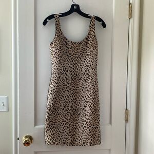 DVF fitted leopard print mini dress, size 4. Excellent used condition.